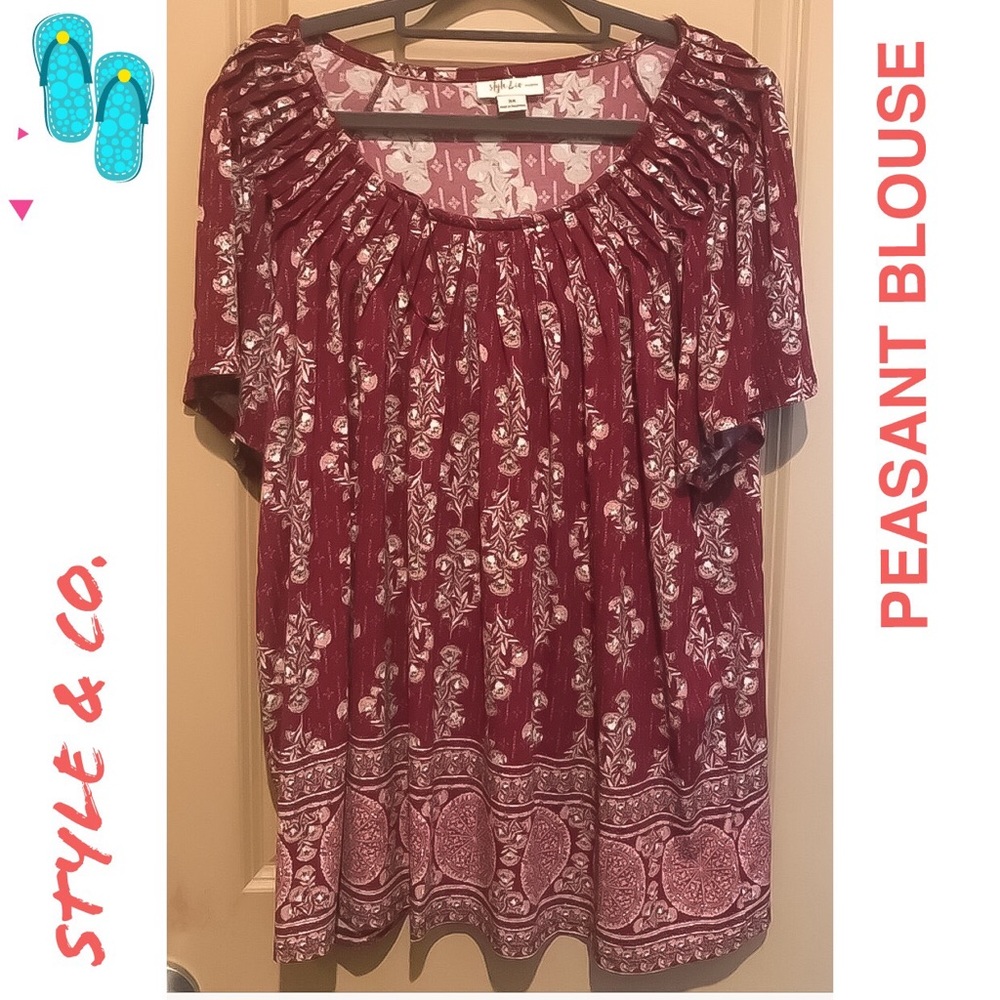 Style and Co. Peasant Blouse